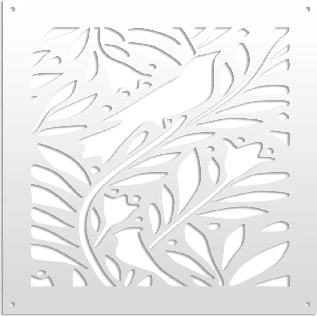 Pannello PVC Traforato COLIBRI 73x73cm Spessore 10mm Bianco