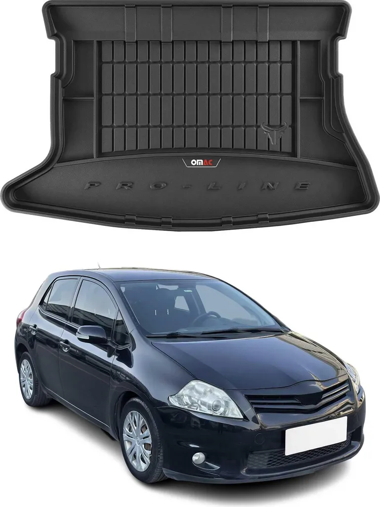 Tappetini Auto OMAC Premium In TPE Per Toyota Auris I (2006-2013) – Set 3D Antiscivolo Con Bordi Alti, Colore Nero