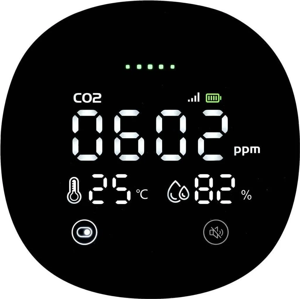 Détecteur de CO2 Connecté WiFi avec Thermomètre Hygromètre Précis PT02