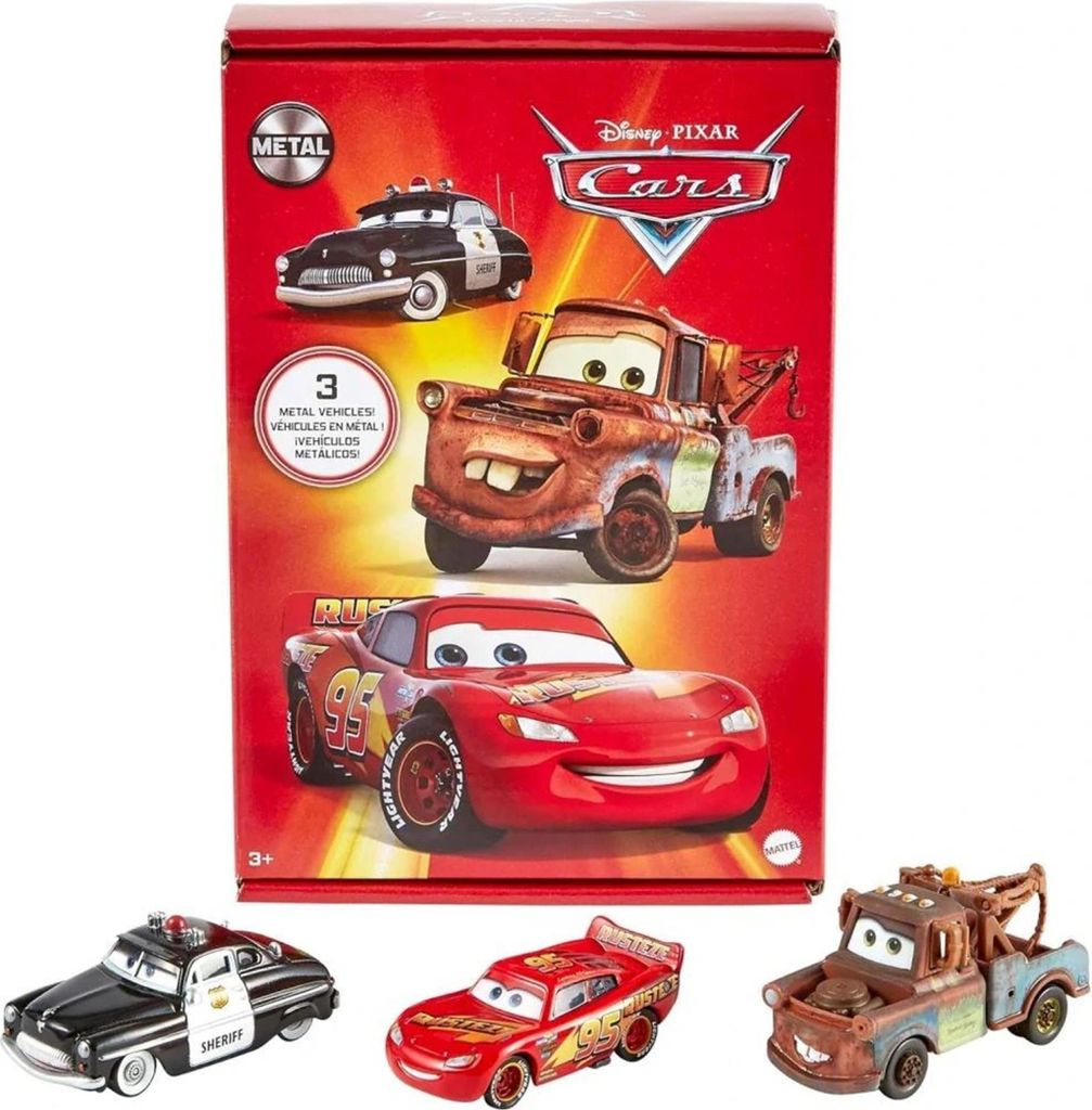 Mattel Cars Cars Lightning McQueen Peanut Sheriff Zestaw 3 Zdjęcie produktu 