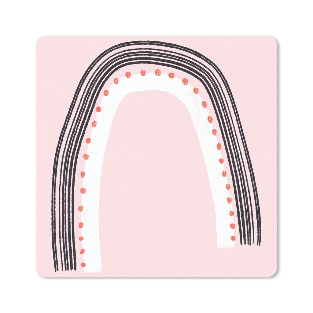 MuchoWow® Mauspad Mousepad Regenbogen - Minimalismus - Rosa Produktbild 