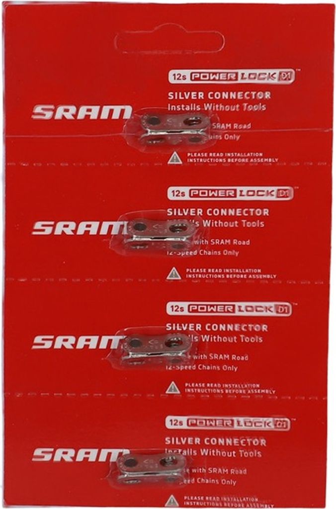 SRAM Kettenverschlussglied Road Power Lock 12-fach, D1, silber (4er Pack)