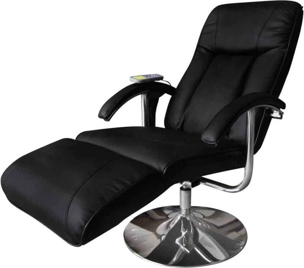 The Living Store Massagesessel Schwarz Kunstleder