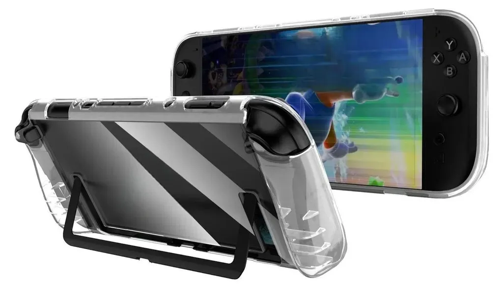 Per Nintendo Switch 2 Copertura protettiva completa in TPU antiscivolo Trasparente