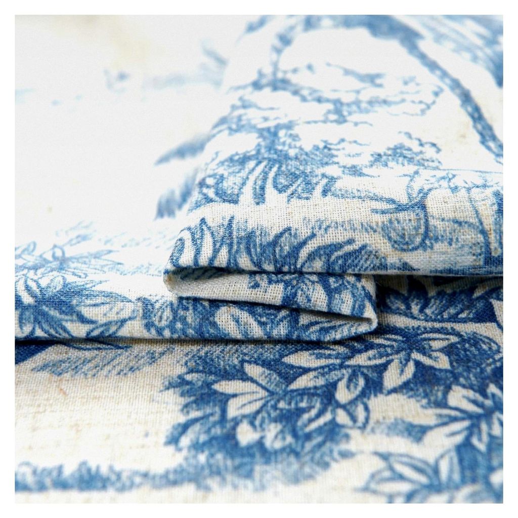 Scheibengardinen Toile de Jouy blickdicht Bistrogardine Shabby Chic Landhaus Vorhang für kleine Fenster Küche Bad Wohnzimmer 2er Set 65Bx60H(cm) ...