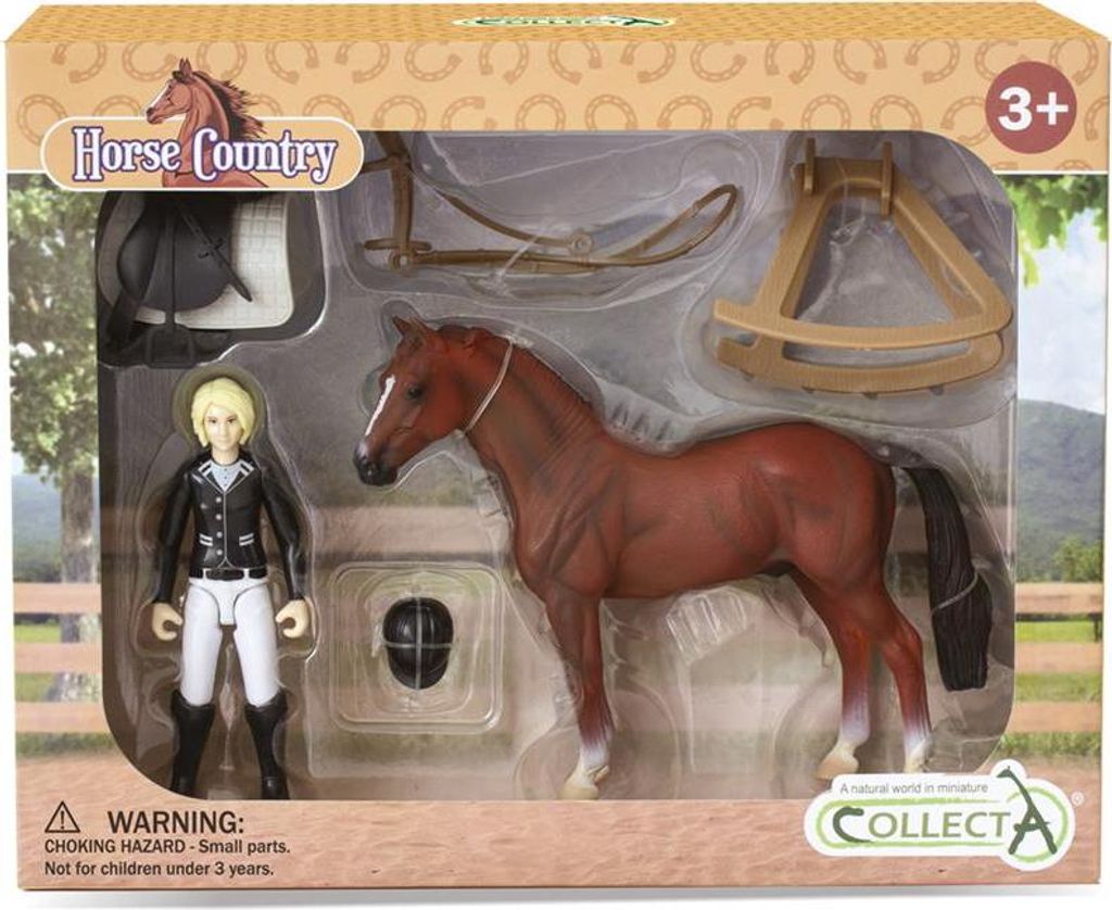 Collecta Turnier Reiter Spielfigur mit Zubehör Pferd