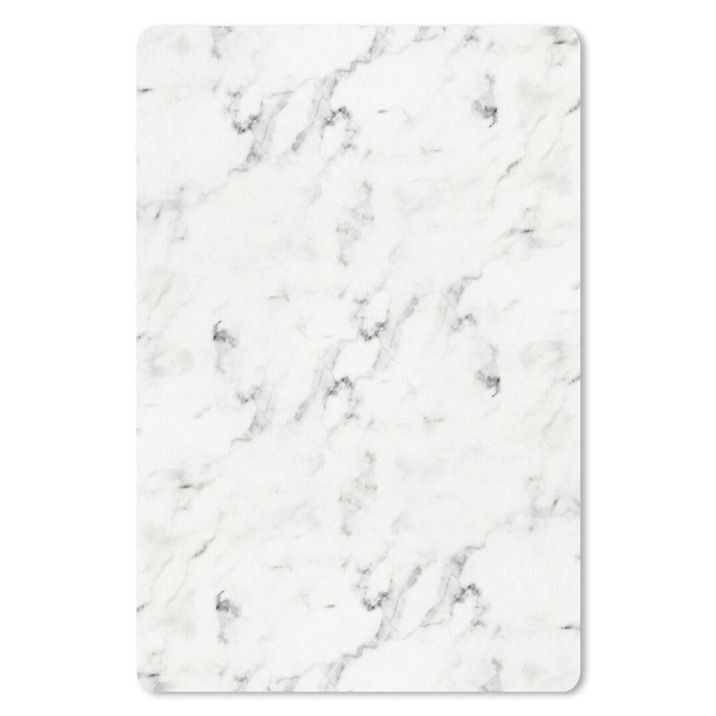 MuchoWow Mauspad Mousepad Marmor - Weiß - Grau 40x60 cm - Mousepads - Maus Mat - Pad - Mausunterlage - Schreibtisch Accesoire