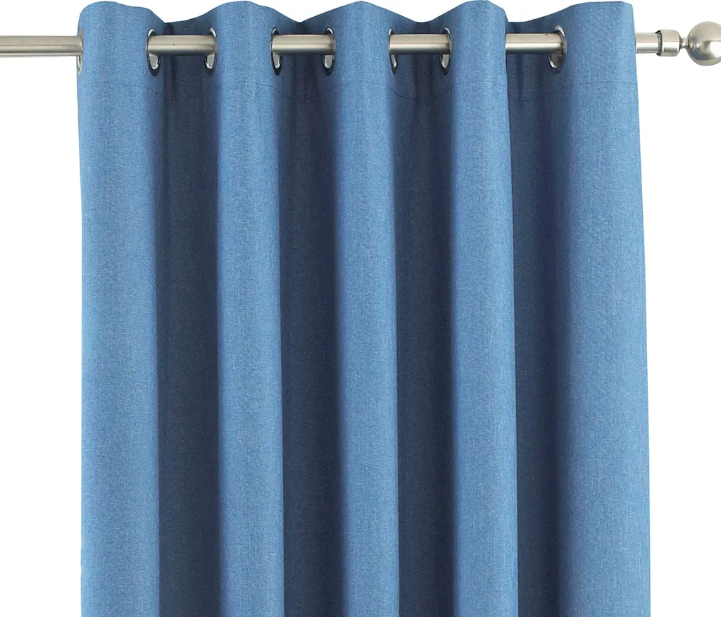 Rideaux occultants pour grand salon et chambre adulte coloris jeans