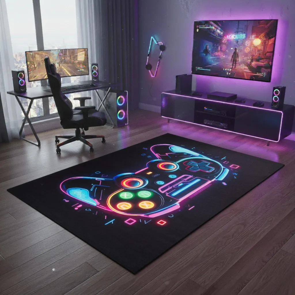 Tapis enfant COSMO GAME 200x300 cm - Tapis de jeu antidérapant et coloré