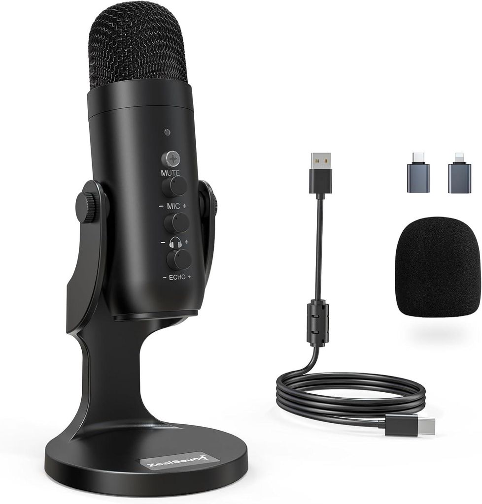 USB Kondensatormikrofon K66 für PC, Mac, iPhone, iPad, Produktbild 