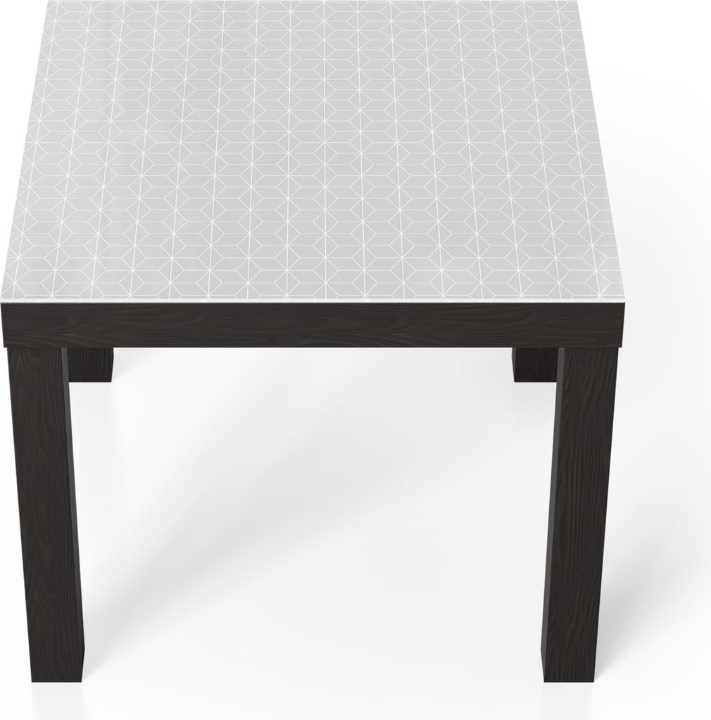 DEQORI Couchtisch 55x55 cm Schwarz 'Geometrische Klarheit' Glas Beistelltisch Glastisch modern