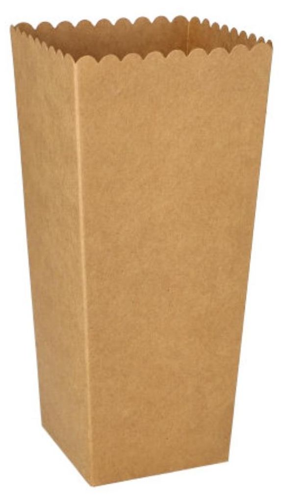 PAPSTAR Popcorn-Box Pappe "pure" eckig, 1.300 ml Maße: (B)70 x (T)70 x (H)197 mm
