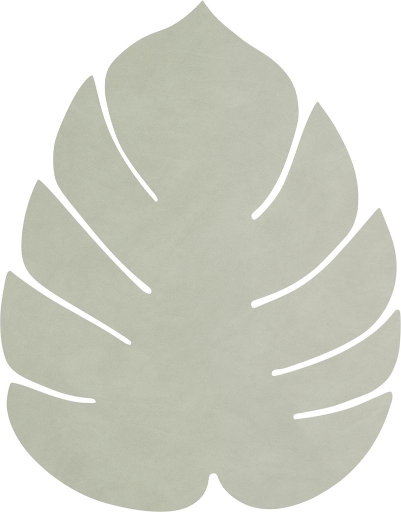 LIND DNA NUPO Tischset Monstera Leaf L olive green 42 x 35