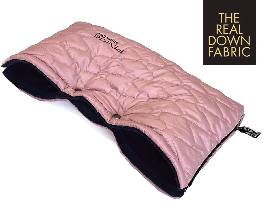 Manchon Chauffe-mains en Duvet Rose Clair - Protection Froid Intense