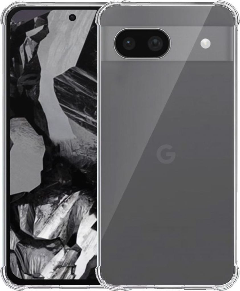 Geeignet für Google Pixel 8A Phone Case Transparent mit Bumper - Clear Case stoßfest TPU Silikon Back Cover Case Transparent - Smartphonica