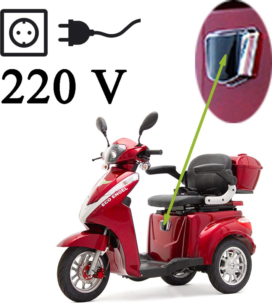 ECO ENGEL 501 Rot, 25 km/h Senioren Roller Seniorenmobil Produktbild 6