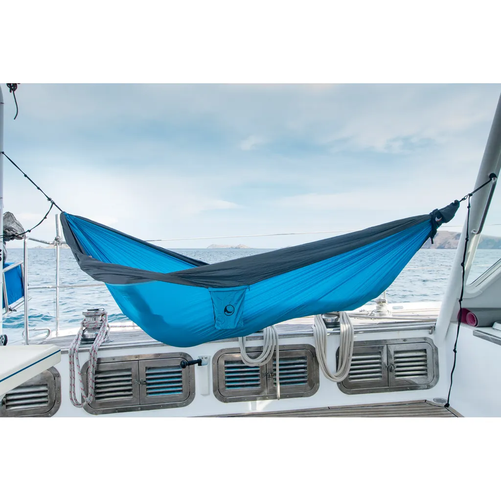 Offerta Amaca King Size Ticket to the Moon - Blu Acqua e Grigio