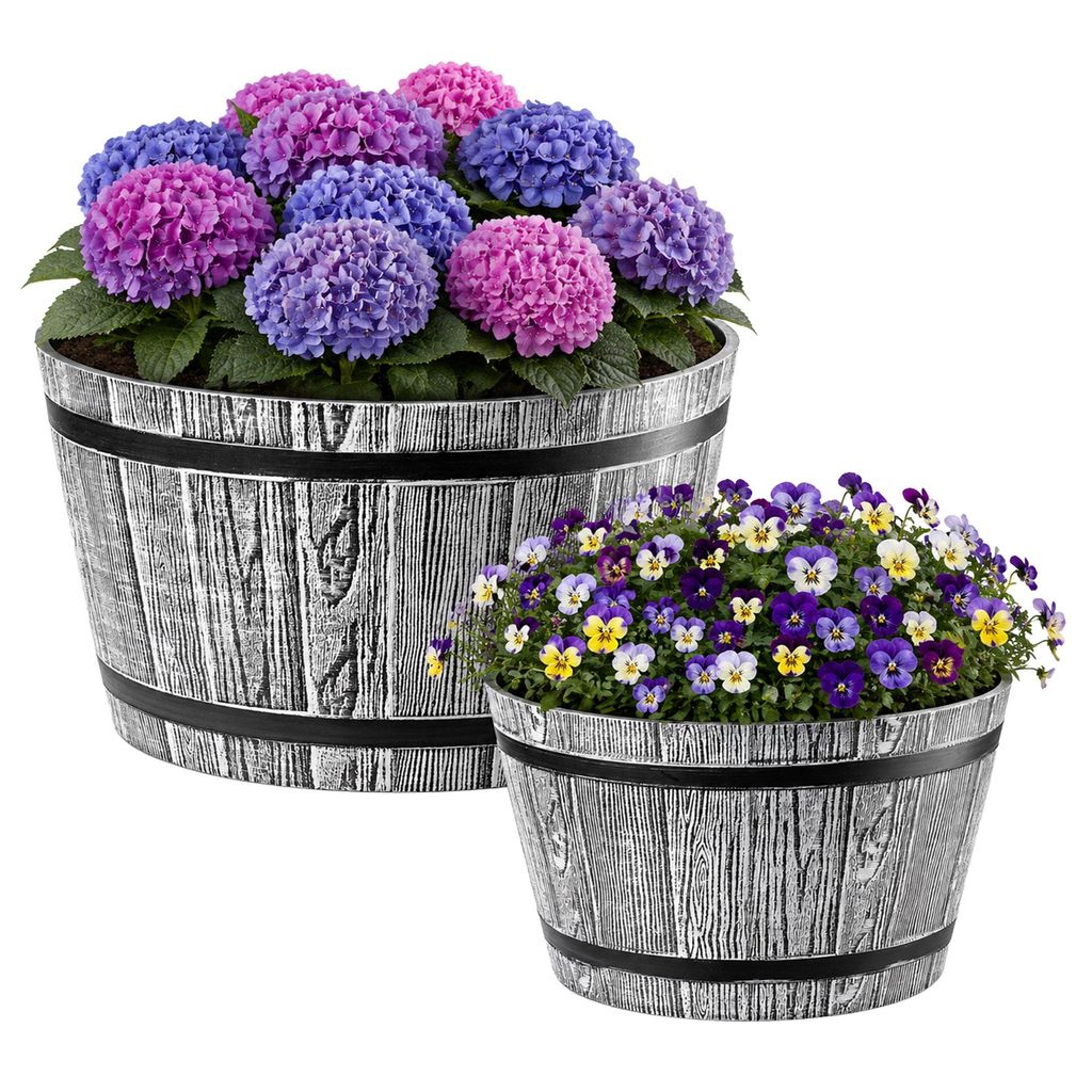 KADAX Donica Ogrodowa Osłonka 30+40cm Jasny Szary Zdjęcie produktu 