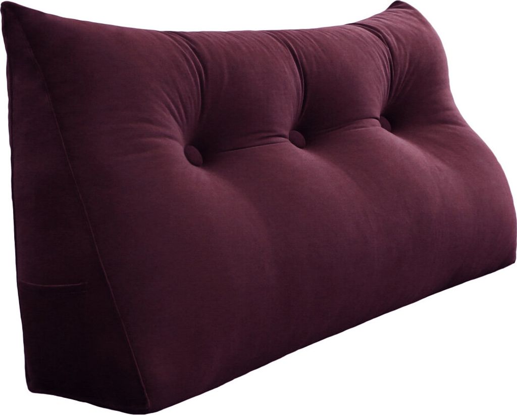 Großes ergonomisches Kopfteilkissen Keilkissen aus Samt, Produktbild 