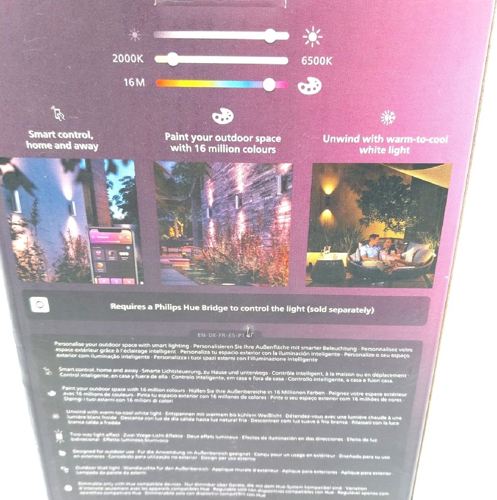 Philips Hue White Color Ambiance Smart Outdoor Wandlampe Obrázok produktu 