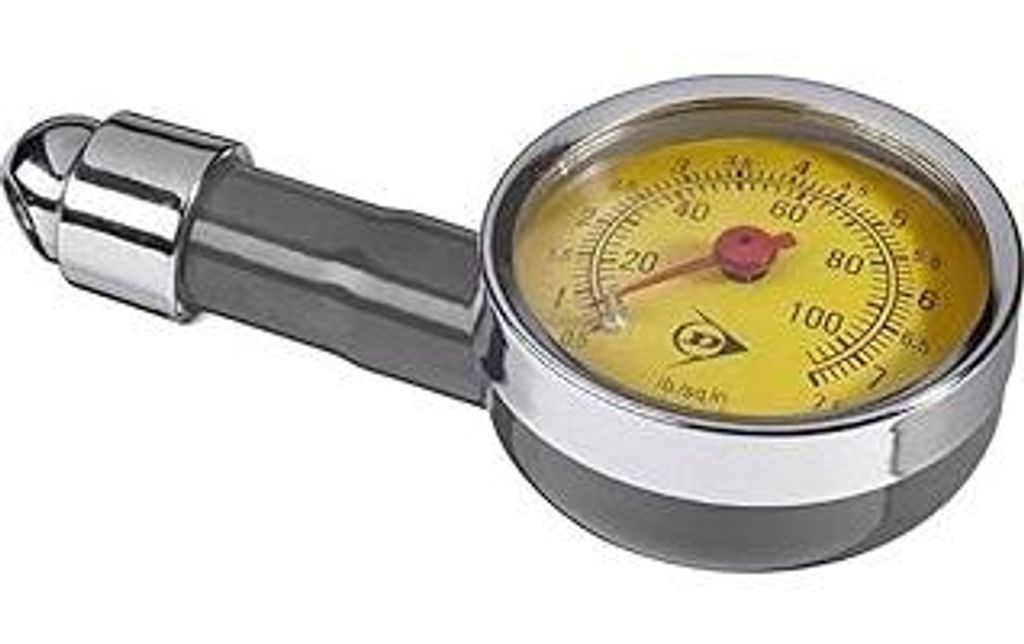 Dunlop Reifendruckprüfer - Analog - Profiltiefenmesser - Auto, Motor, LKW - Reifendruck - mit Aufbewahrungskoffer