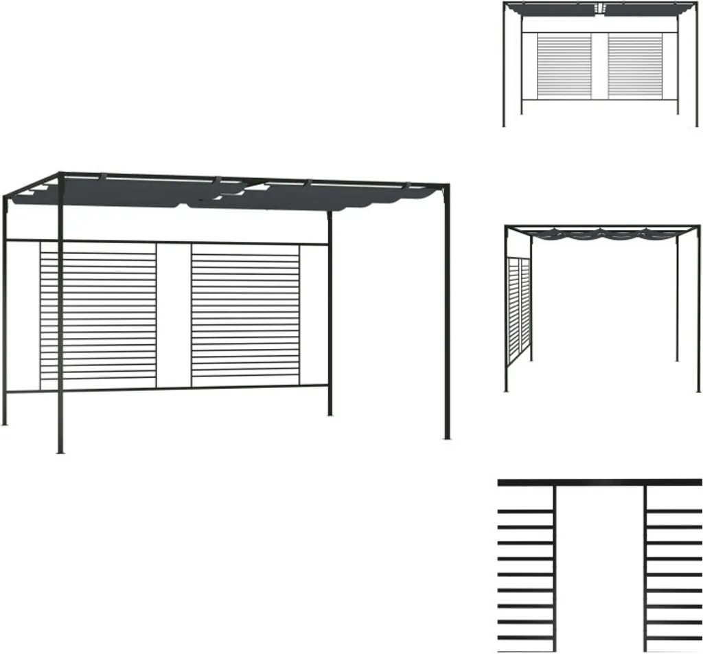 Pavillon avec toit extensible 4x3m : fini la chaleur sous la tonnelle