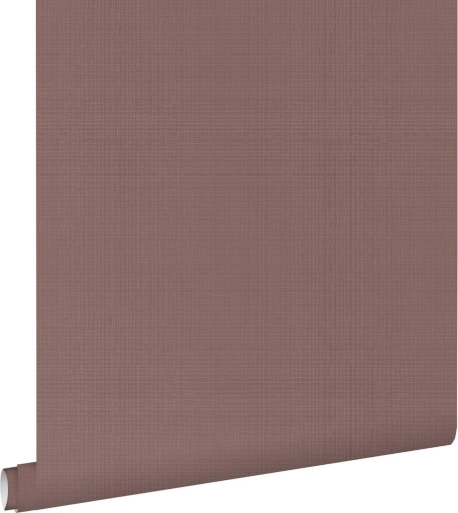 ESTAhome Tapete Leinen-Optik Mauve-Violett 53 cm x 10.05 m