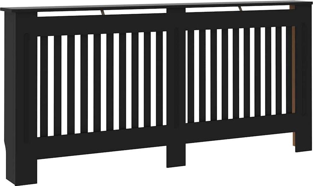 vidaXL Heizkörperverkleidung Schwarz 172x19x81,5 cm Holzwerkstoff