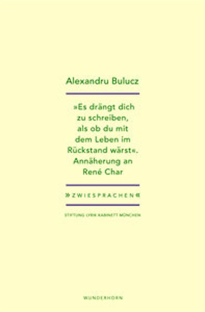 Es drängt dich zu schreiben, als ob du mit dem Leben im Rückstand wärst