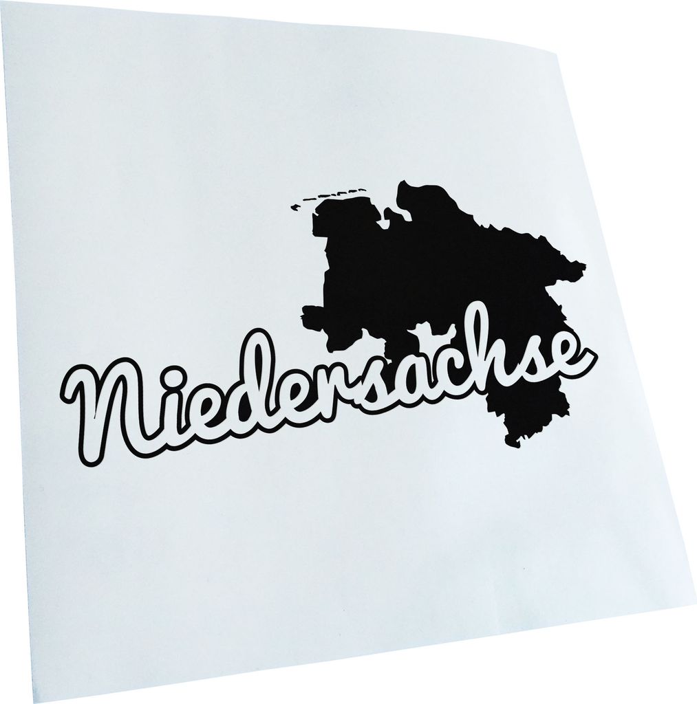 Kiwistar - Autoaufkleber - Niedersachse Herkunft - Schwarz - 30x15cm - Aufkleber für Auto, Laptop, Fahrrad, LKW, Motorrad mehrfarbig JDM Decal Racing