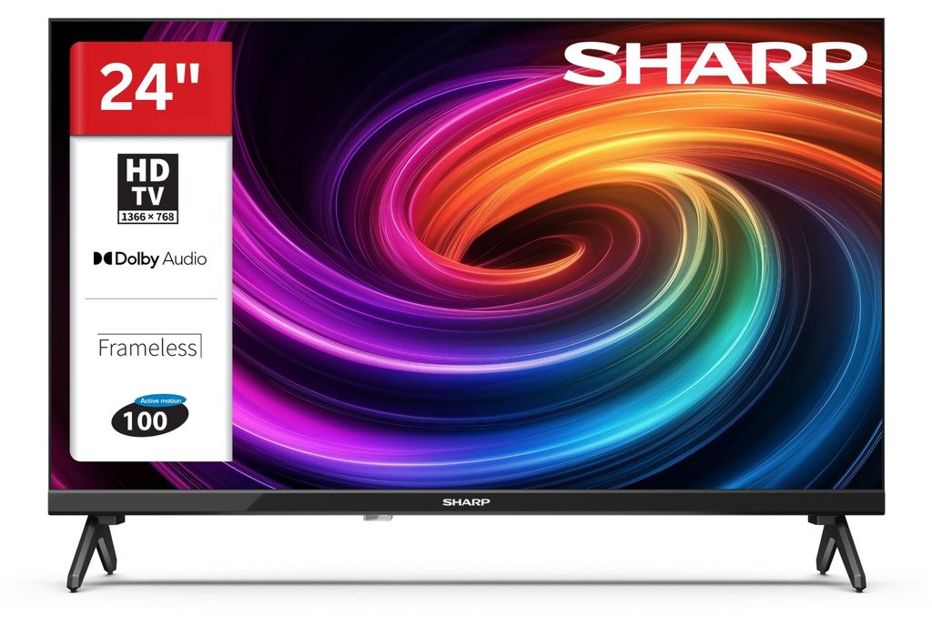 SHARP 24HA1705E 24 Zoll Fernseher LED TV mit HD Auflösung und Triple-Tuner DVB-C/-T2/-S2 (2026)