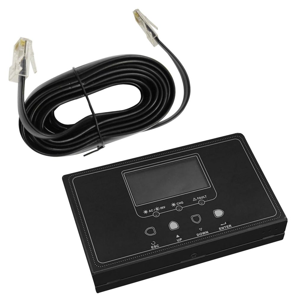 Alcapower LCD-Fernbedienung für Solar-Wechselrichter 800051/800052, inkl. 10m Kabel und integrierter App-Überwachung.