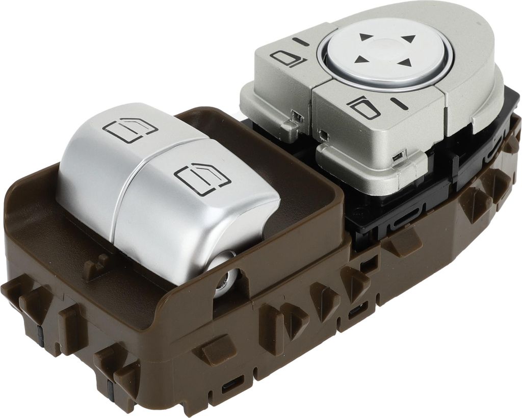 Elektrischer Fensterschalter Nr. 2059050302 Fenstersteuerschalter für Mercedes-Benz C180 C200 C300 Braun