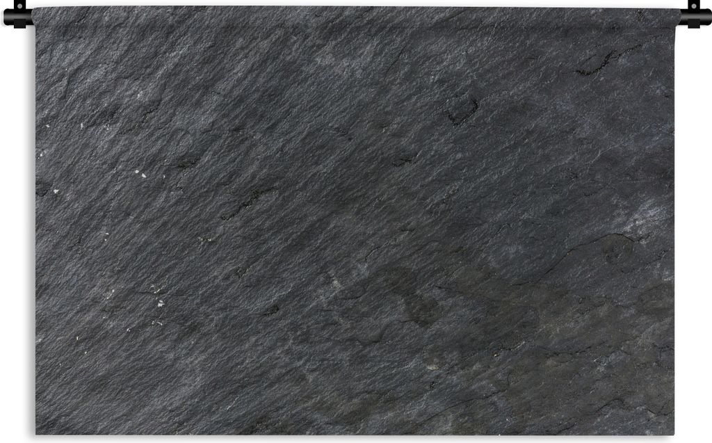 MuchoWow Wandteppich Wandbehang Naturstein - Industriell - Schiefer - Strukturiert - Grau 150x100 cm Tapisserie Dekoration Wandtuch - Waschbar - ...
