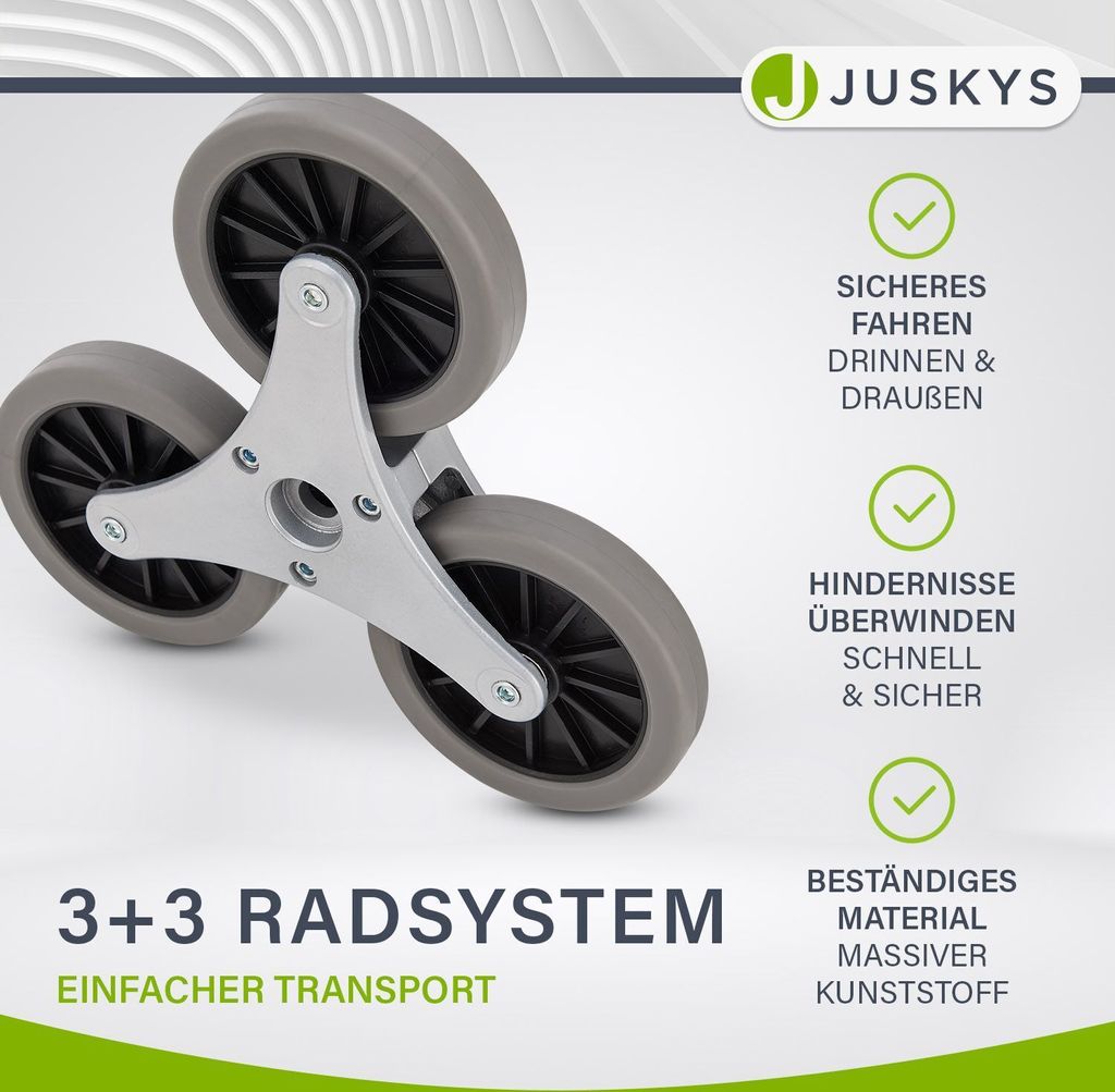 Juskys Treppensackkarre klappbar & bis 80 kg - für Treppen Produktbild 8
