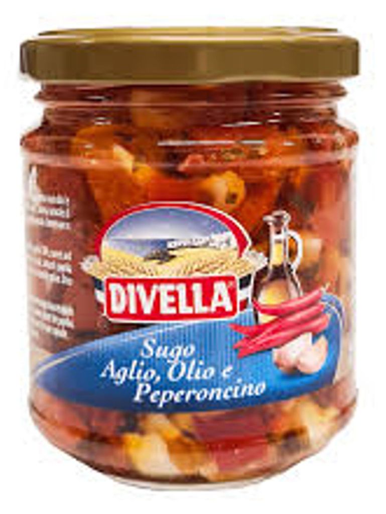 Papryczki chilli z czosnkiem Divella 190g Zdjęcie produktu 