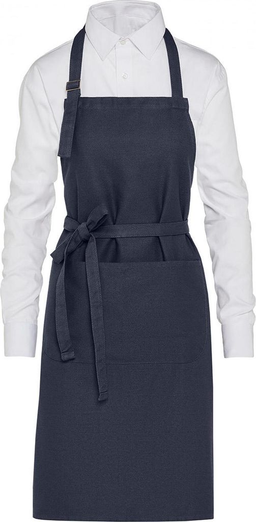 SG Accessories JG20P-OG | LISBON - Organic Heavyweight Bib Apron with Pocket 85x71 cm - Farbe: Navy - Größe: One Size