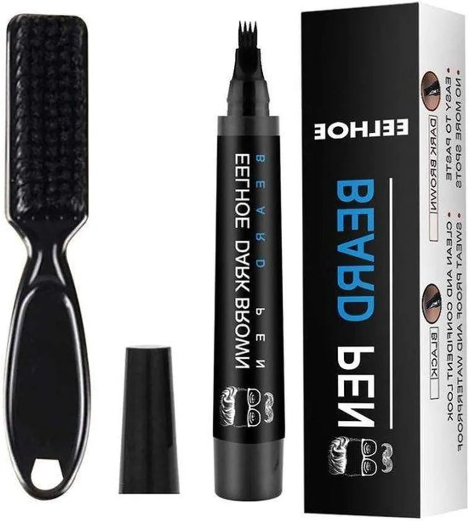 Colorant barbe waterproof et brosse de croissance haute précision
