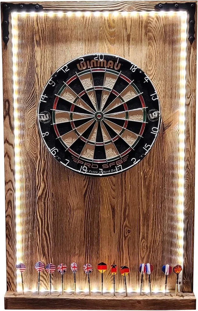 Jeu de fléchettes complet avec cible double face et 12 fléchettes de 18g - 8