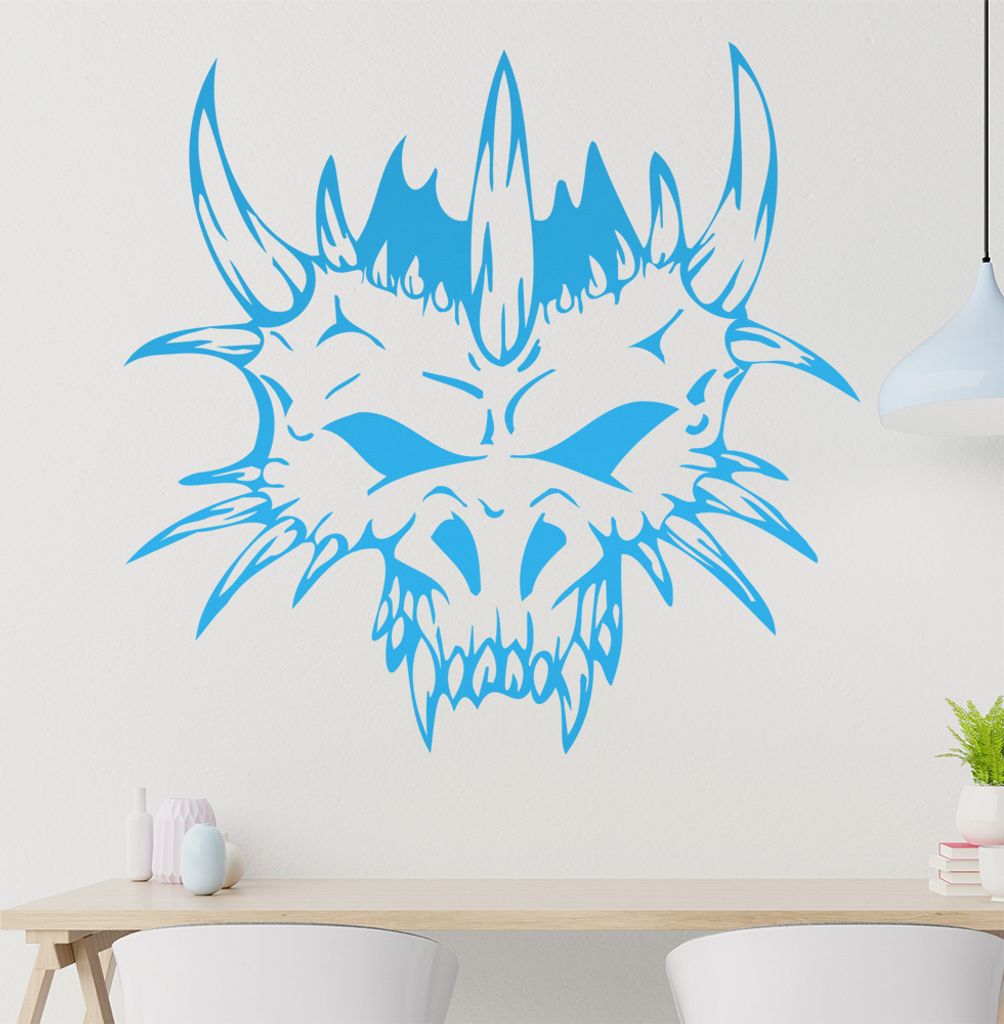 Skelettkönig Wandtattoo in 6 Größen - Wandaufkleber Wall Sticker - Dekoration, Küche, Wohnzimmer, Schlafzimmer, Badezimmer