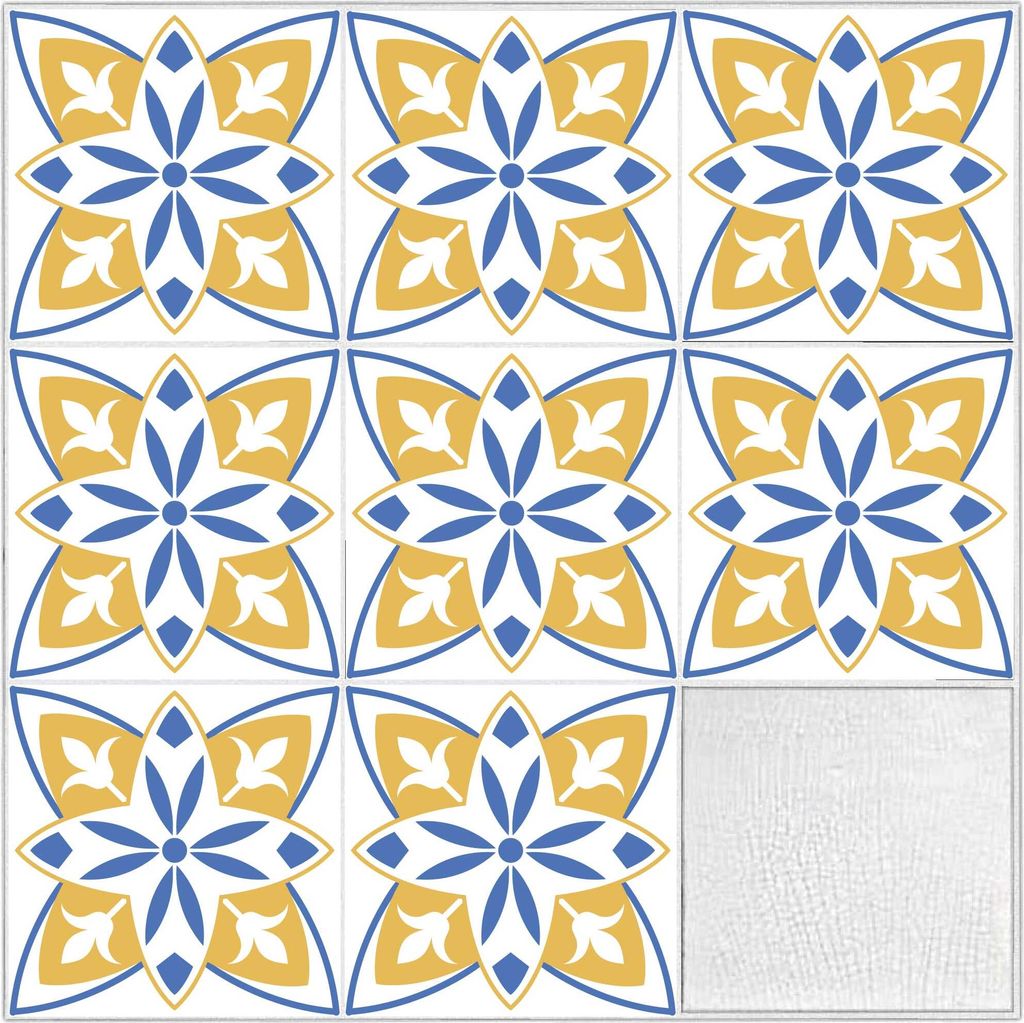 Aufkleber für Fußbodenfliesen - Fliesen - 20x20cm - 27 Stück - auch für Wandfliese - Boden, Bad, Küche, Fließenspiegel, WC - Dekoration renov...
