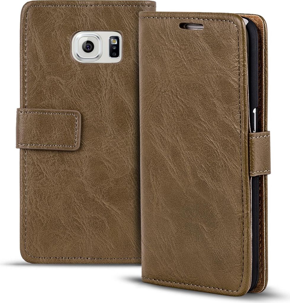 Retro Tasche für Samsung Galaxy S6 Hülle Wallet Case Handyhülle Vintage Slim Cover