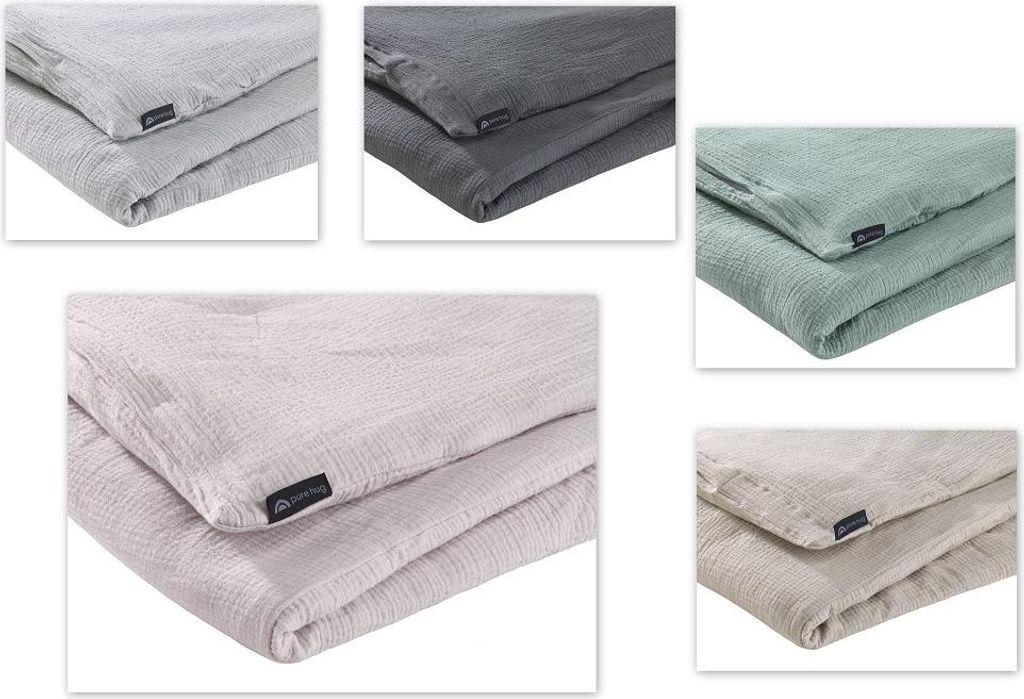 Musselin Baby Bettwäsche - 40x60 100x135 cm - 100% Baumwolle - Natur