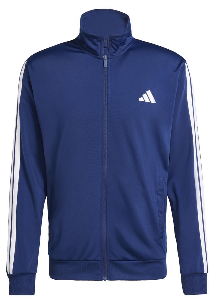 adidas SW Basic 3-Streifen Tricot Trainingsanzug - Dark Blue CONAVY/BLUE/WHITE XL