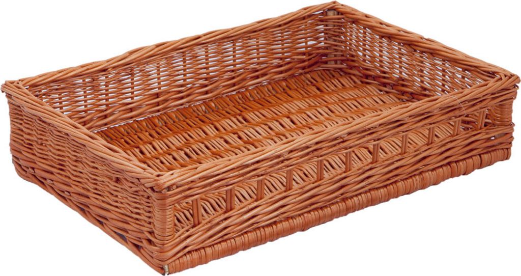 Regalkorb, T 40cm x B 58cm x H 12cm, Ablagekorb, Dekorationskorb, Auslagekorb