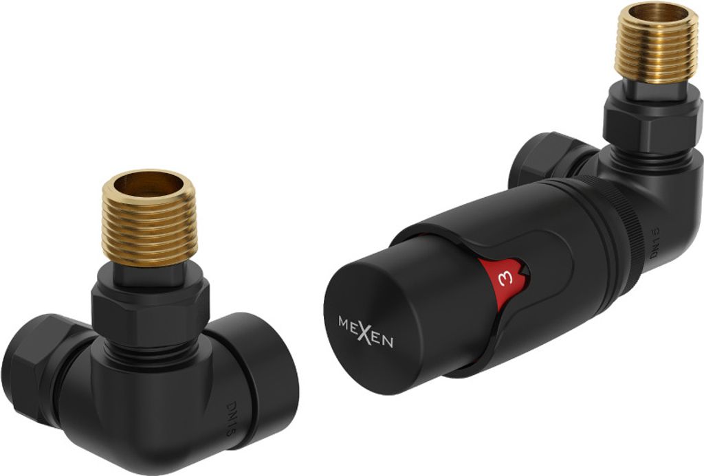 Mexen G00 Thermostat-Set, axial, schwarz - W903-900-70