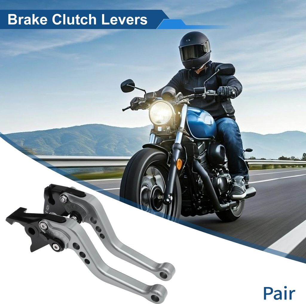 Kurz Brems Kupplungshebel für Kawasaki ZX-9R 2000-2003 6 Einstellbare Position Motorrad Lenker Bremshebel T6 6061 Aluminiumlegierung Titanium Ton
