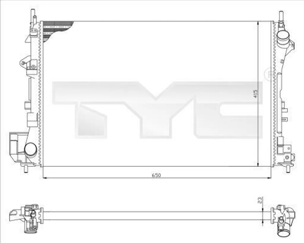 Radiateur de remplacement pour Opel Vectra C et Signum - Z02 Z03
