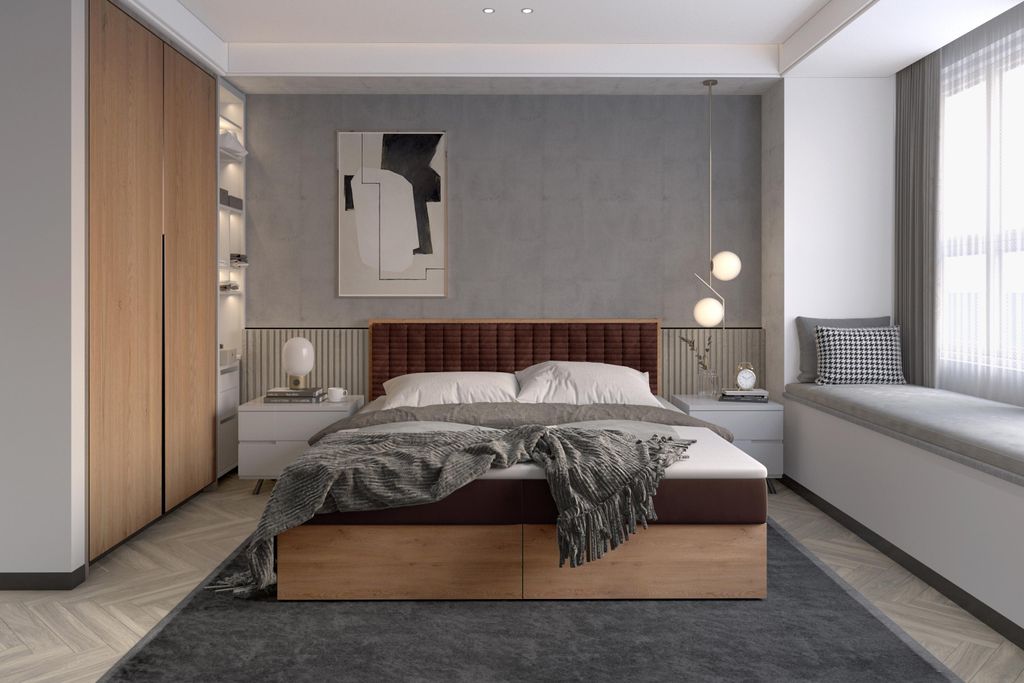 Polsterbett Doppelbett 160x200 mit Bettkasten und Komfort Matratze Pocket H4 – Modernes Boxspringbett Bettgestell LIVANO mit Stauraum für Schlaf...
