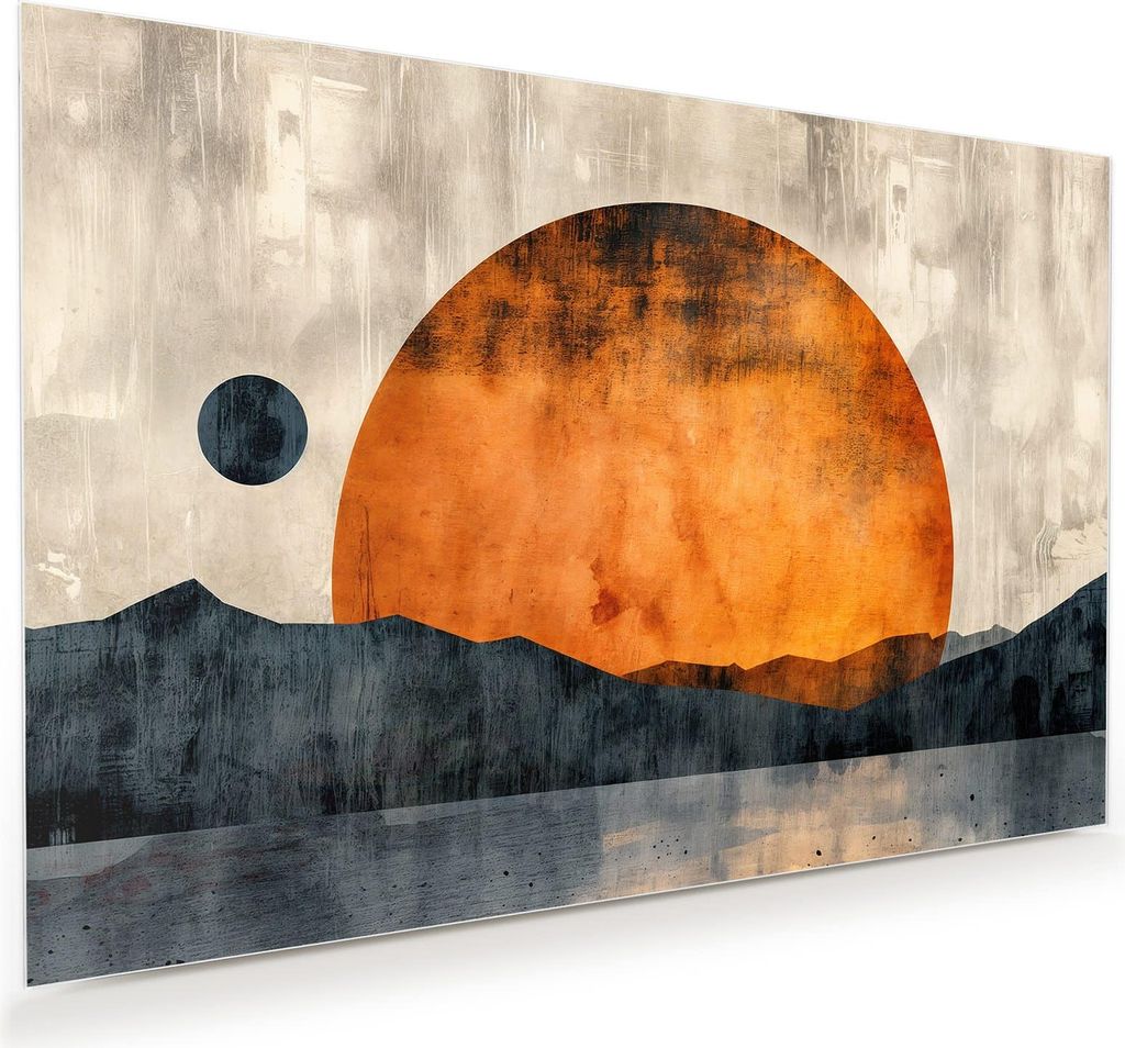 Glasbild 60x40cm in XXL für Wohnzimmer, Schlafzimmer Motiv Sonnenuntergang Kunst